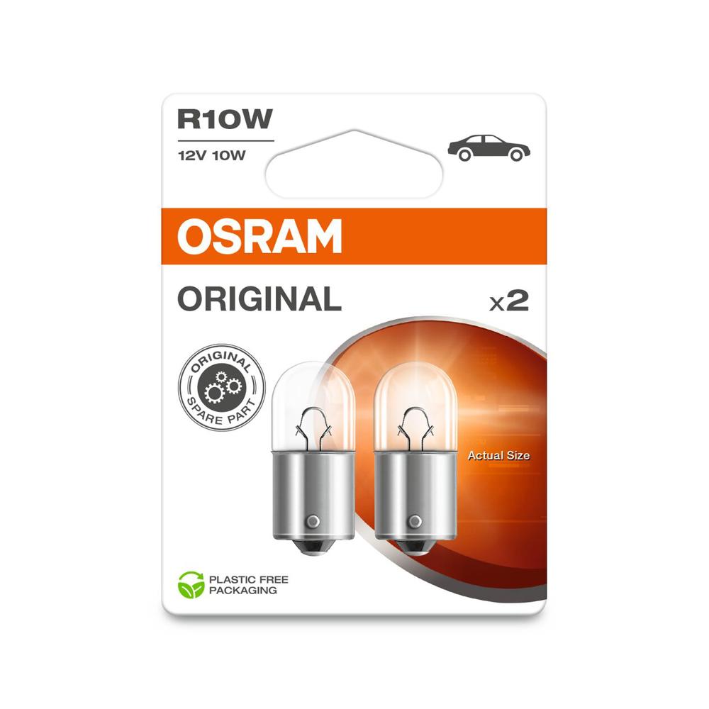 SET 2 BECURI 12V R10W ORIGINAL BLISTER OSRAM